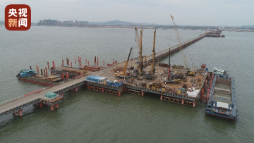 用時(shí)196天 黃茅海跨海通道橋塔樁基全部完成澆筑