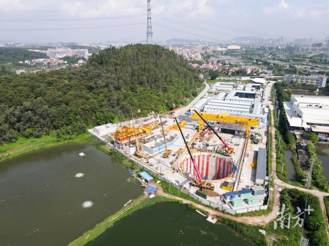 工程A2標SD02#工作井建設現場。