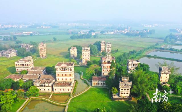 開平市自力村是典型的僑村，圖為村中碉樓群。南方+記者 楊興樂 攝