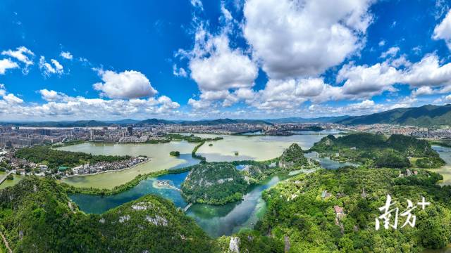肇慶城區航拍圖。梁亮 攝