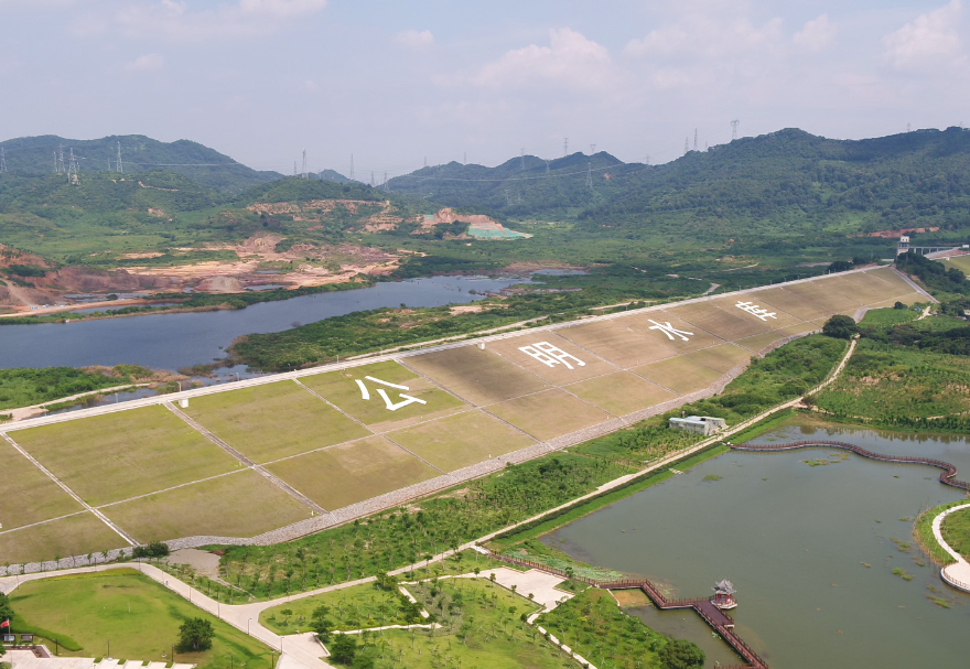 整個工程宛如潛龍橫貫粵港澳大灣區，輸水線西起西江干流順德鯉魚洲，經佛山順德、廣州南沙，穿越獅子洋，再經東莞，東至深圳公明水庫。圖為深圳公明水庫。