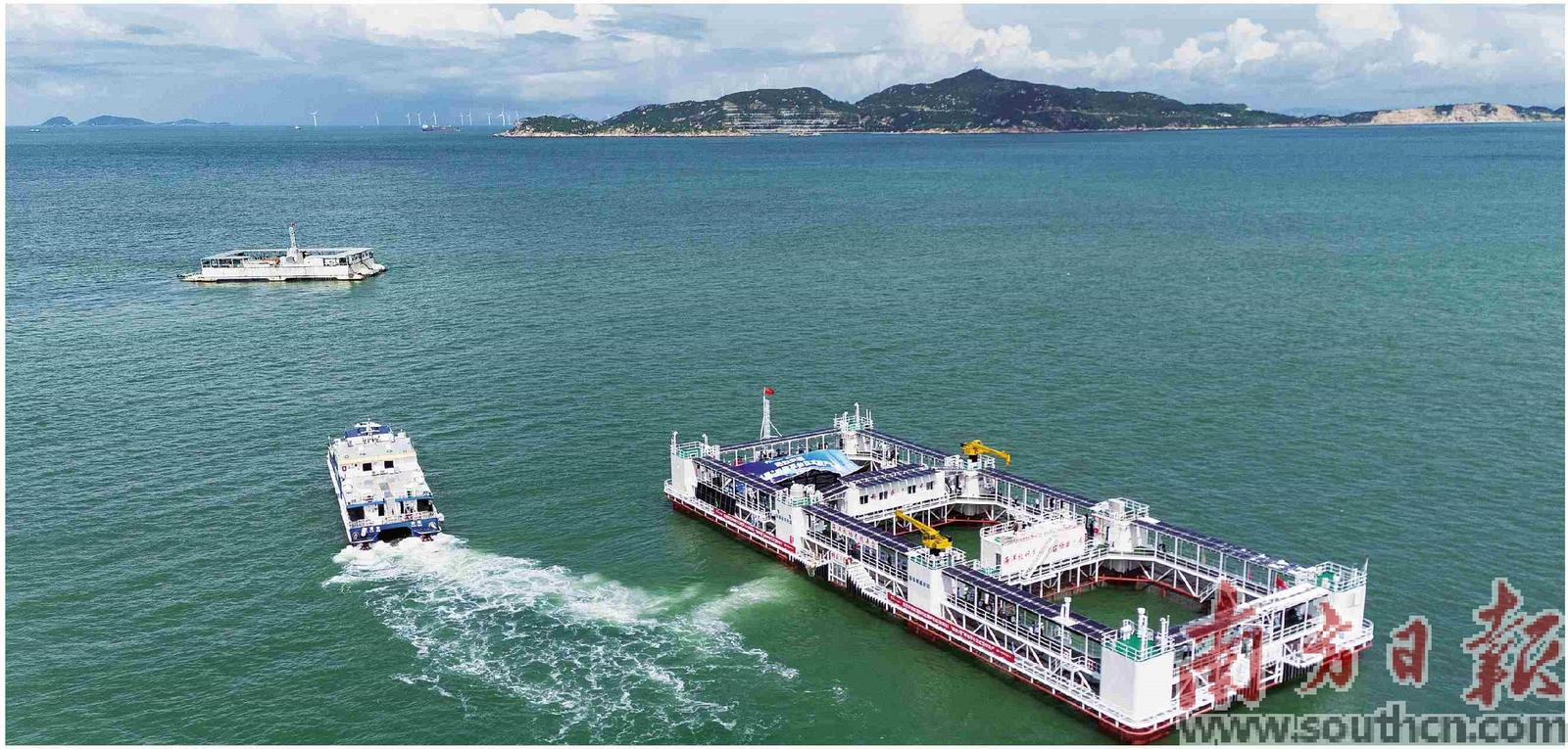 上半年珠海海洋生產總值同比增長8.6％。圖為萬山群島海洋牧場。南方日報記者 關銘榮 攝