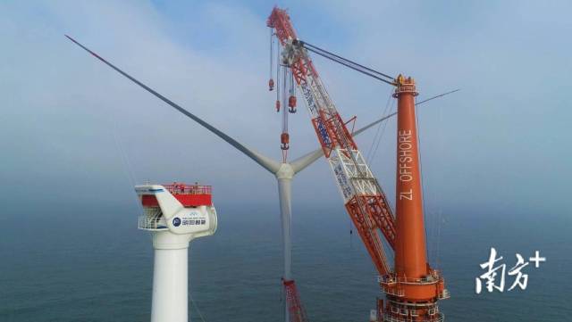 明陽智能的海上風機。明陽集團供圖。