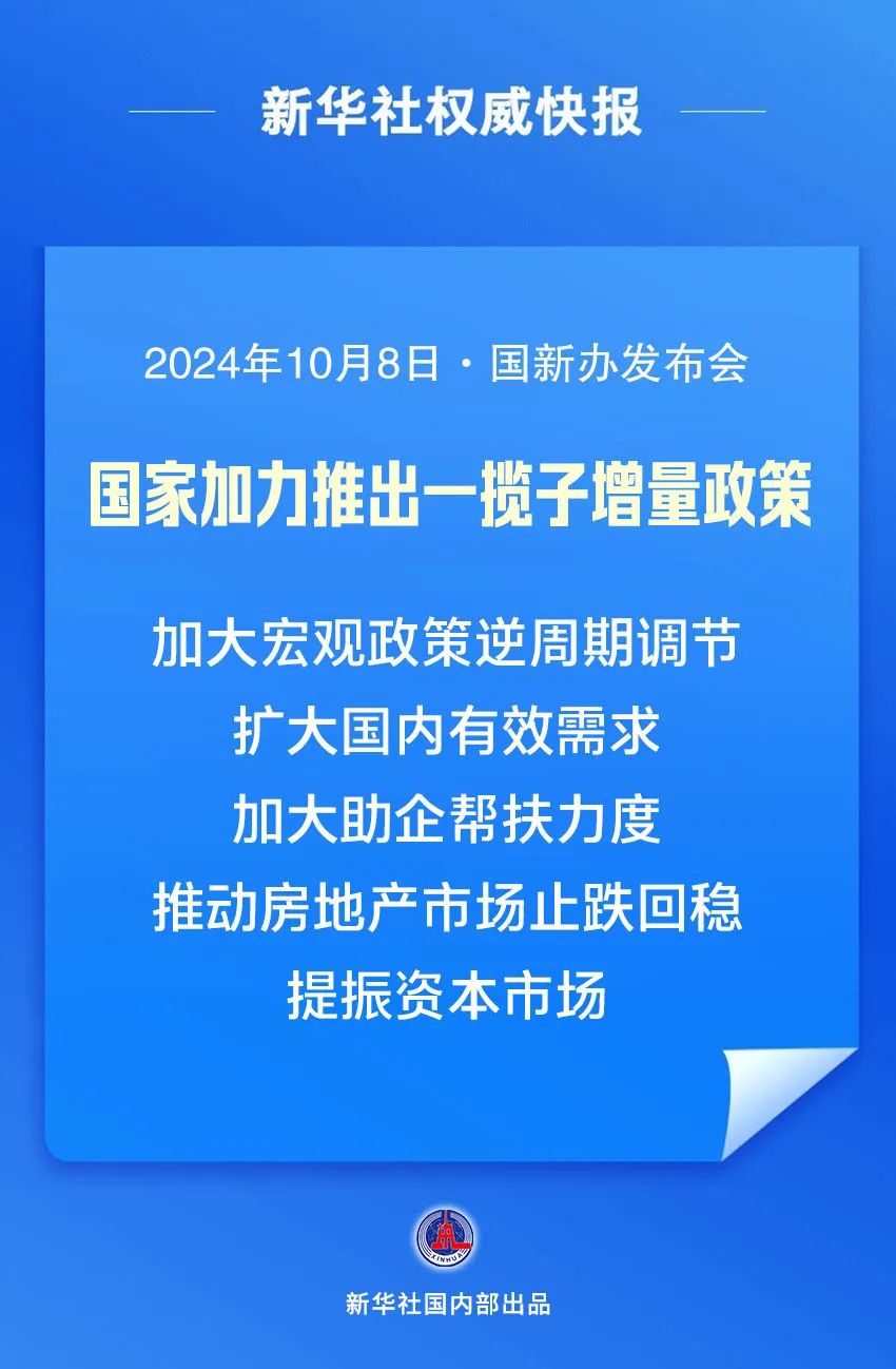 我國將圍繞五個方面加力推出一攬子增量政策,推動經(jīng)濟持續(xù)回升向好。圖源新華社 我國將圍繞五個方面加力推出一攬子增量政策,推動經(jīng)濟持續(xù)回升向好。圖源新華社