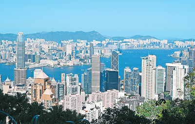 圖為香港城市風光