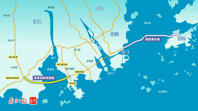 黃茅海跨海通道被稱為“港珠澳大橋的西延線