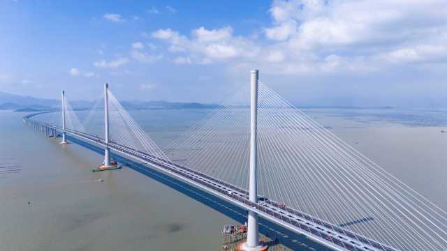 黃茅海跨海通道。  南方+ 關銘榮 拍攝