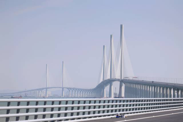 黃茅海跨海通道。  南方+ 關銘榮 拍攝