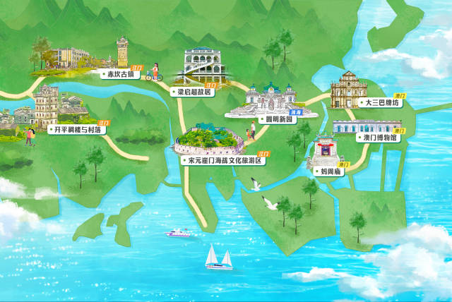 穿越黃茅海 賞玩路線圖