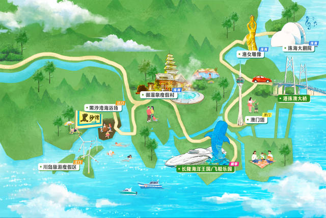 穿越黃茅海 賞玩路線圖