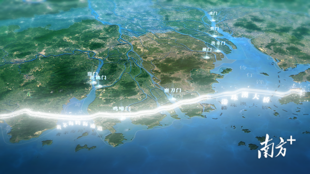 “珠江八門”示意圖。