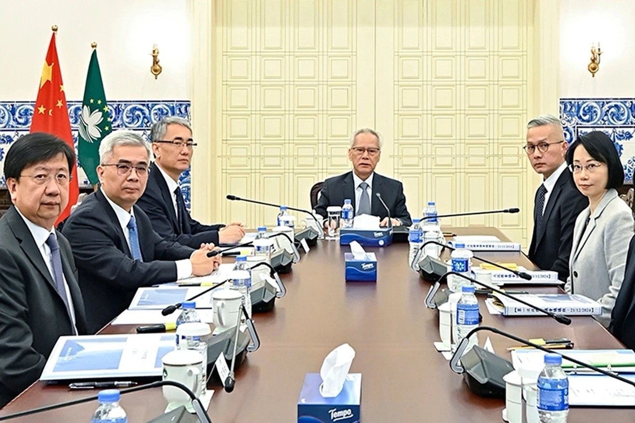 會(huì)議現(xiàn)場(chǎng)（圖源：澳門特區(qū)發(fā)布）。