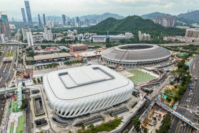 深圳市體育中心。 南方+記者 朱洪波 劉越亞 攝
