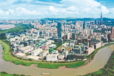  俯瞰河套深港科技創(chuàng)新合作區(qū)深圳園區(qū)。新華社記者 梁旭 攝