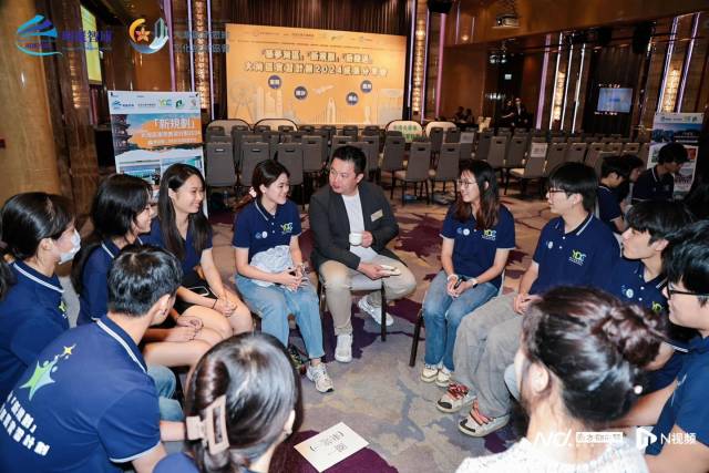 梁毓偉參加“筑夢灣區新規劃新機遇”大灣區實習計劃2024成果分享會現場。 