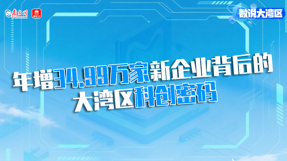 年增34.99萬家新企業背后的大灣區科創密碼｜數說大灣區