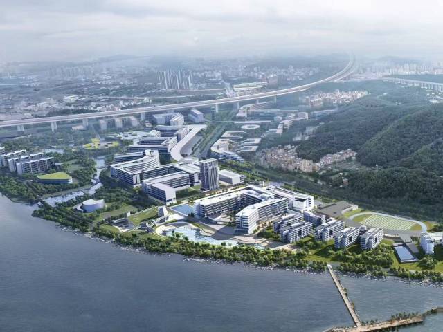 大灣區大學濱海灣校區效果圖。