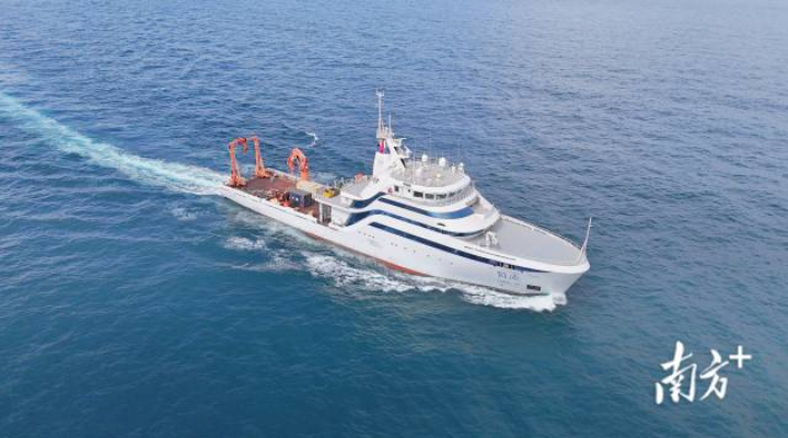 廣州南沙造！我國首艘海洋級智能科考船“同濟”號正式交付