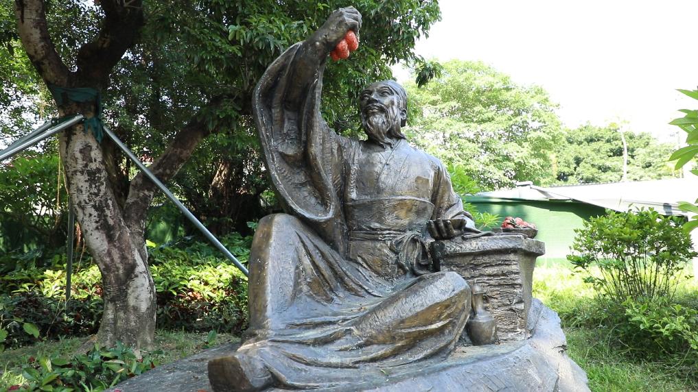 這是6月6日拍攝的惠州中山公園（惠州府城遺址公園）內(nèi)的東坡雕像。新華社記者 李思佳 攝