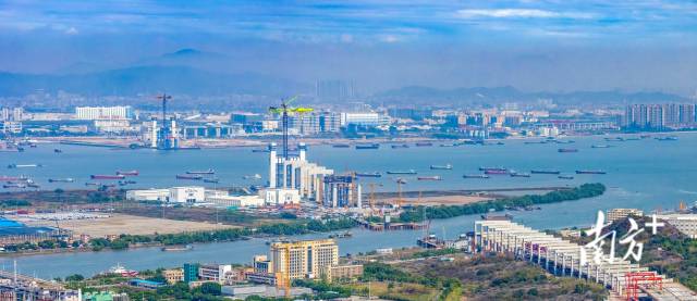 建設中的獅子洋通道