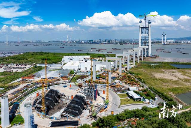 建設中的獅子洋通道