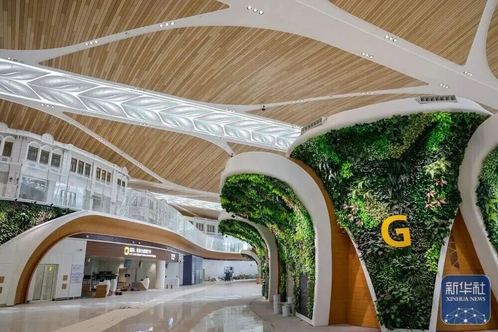 木棉花開造型的值機島臺