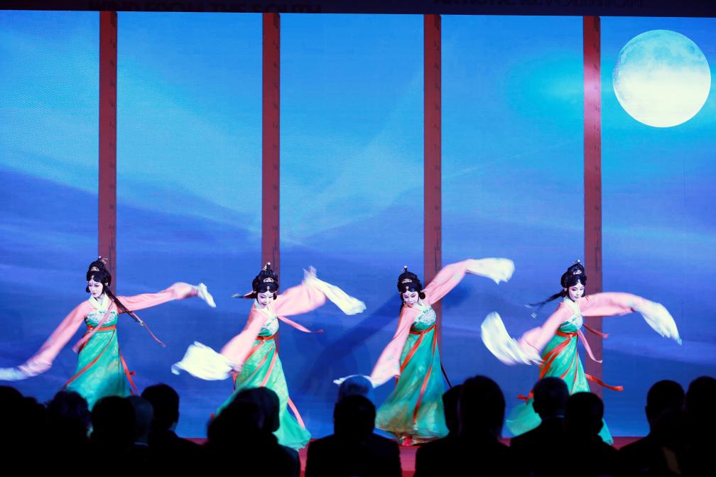 粵港澳大灣區(qū)文化周開幕儀式上的表演。新華社發(fā)