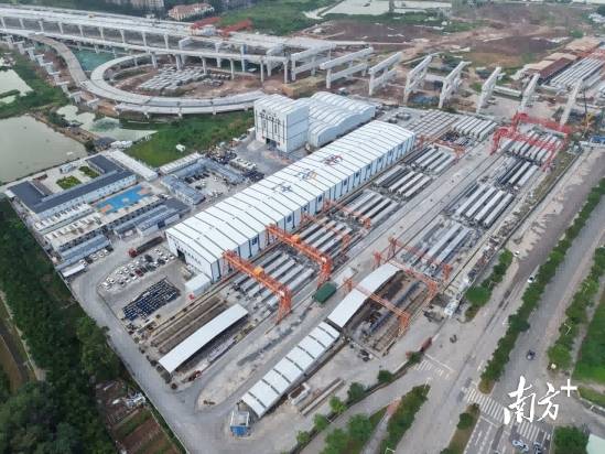 獅子洋通道T15合同段項目建設現場。