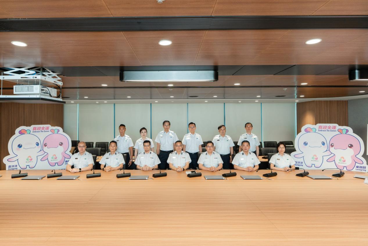 香港入境處為十五運會和殘特奧會舉行桌上推演。香港特區政府新聞處供圖