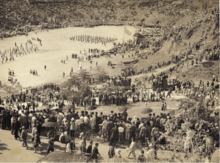 1950年1月1日，解放之初的越秀山體育場設施簡陋。資料圖片