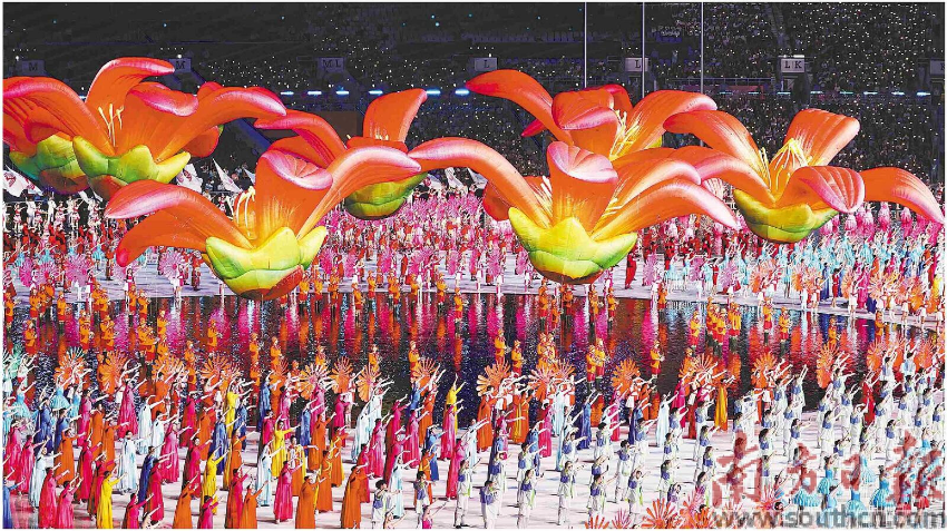 第十五屆全國運動會開幕式已進(jìn)行四次全要素彩排。張力堅 攝