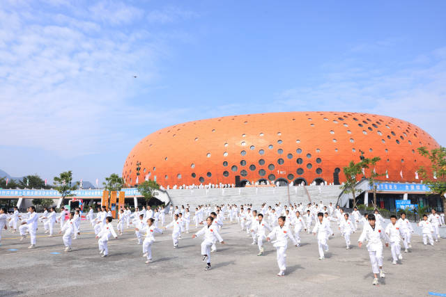 10月27日，肇慶四會市舉行“柔道之城”萬人柔道操大型展演活動。 通訊員 賴楚欣 供圖