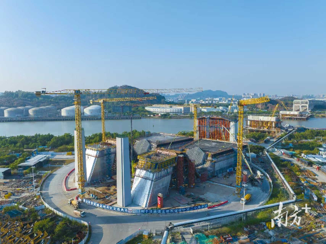 獅子洋通道春節期間持續推進錨碇錨體施工。