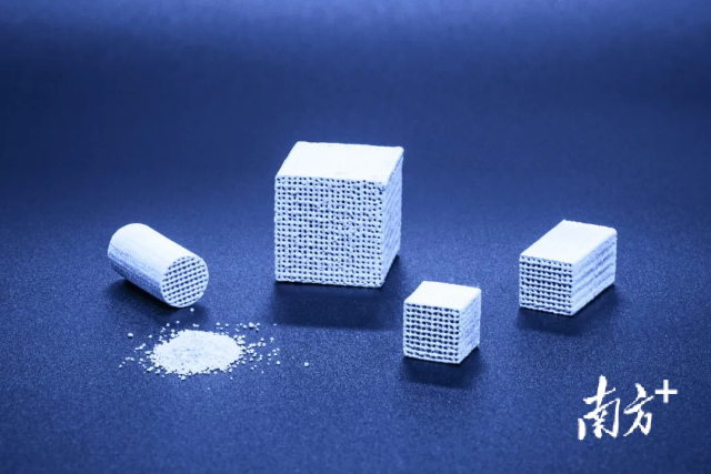 含鎂可降解高分子骨修復材料。受訪者供圖