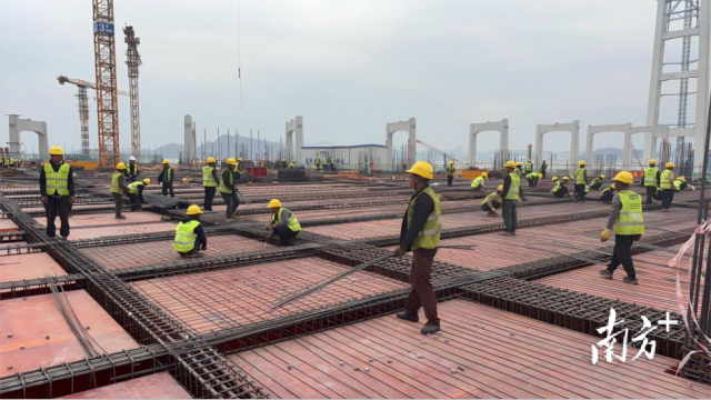 香港國際機場東莞空港中心建設現場。受訪者供圖
